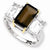 Sterling Silver & 14k Yellow Gold Smokey Quartz and White Topaz Ring