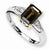 Sterling Silver & 14k Yellow Gold Smokey Quartz Diamond Ring