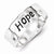Sterling Silver Enamel, Hammered & Polished Hope Ring
