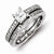 Sterling Silver 2-Piece CZ Wedding Set Ring