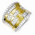 Sterling Silver & Vermeil Abstract CZ Ring