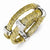 Sterling Silver & Vermeil Wire Wrapped CZ Double Ring