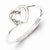 Sterling Silver w/Rhodium Polished Diamond Heart Ring