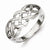 Sterling Silver Polished Woven Top Ring