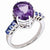 Sterling Silver Amethyst & Tanzanite Ring