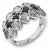 Sterling Silver Black & White Diamond Ring