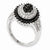 Sterling Silver Black & White Diamond Ring