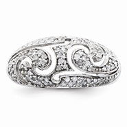 Sterling Silver Diamond Ring