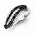 Sterling Silver Black & White Diamond Ring