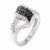 Sterling Silver Black & White Diamond Ring