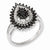 Sterling Silver Black & White Diamond Ring