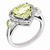Sterling Silver Diamond & Lemon Quartz Ring