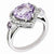 Sterling Silver Diamond & Pink Amethyst Ring