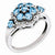 Sterling Silver Diamond & Light Swiss Blue Topaz Ring
