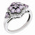 Sterling Silver Diamond & Pink Amethyst Ring