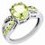 Sterling Silver Diamond & Lemon Quartz Ring