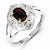 Sterling Silver Diamond & Garnet Ring