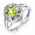 Sterling Silver Diamond & Peridot Ring