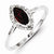 Sterling Silver Diamond & Garnet Ring