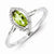 Sterling Silver Diamond & Peridot Ring