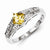 Sterling Silver Diamond & Citrine Ring