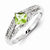 Sterling Silver Diamond & Peridot Ring