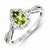 Sterling Silver Diamond & Peridot Ring