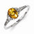 Sterling Silver Diamond & Citrine Ring
