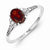 Sterling Silver Diamond & Garnet Ring