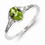Sterling Silver Diamond & Peridot Ring