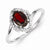 Sterling Silver Diamond & Garnet Ring