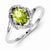 Sterling Silver Diamond & Peridot Ring