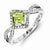 Sterling Silver Diamond & Peridot Ring