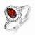 Sterling Silver Diamond & Garnet Ring