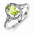 Sterling Silver Diamond & Peridot Ring