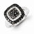 Sterling Silver Black & White Diamond Ring