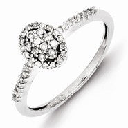 Sterling Silver Diamond Ring