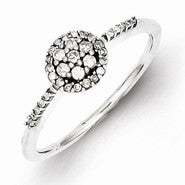Sterling Silver Diamond Ring