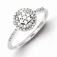 Sterling Silver Diamond Ring