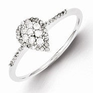 Sterling Silver Diamond Ring