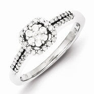 Sterling Silver Diamond Ring