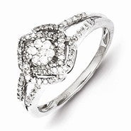 Sterling Silver Diamond Ring