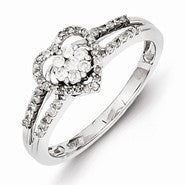 Sterling Silver Diamond Ring
