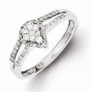 Sterling Silver Diamond Ring