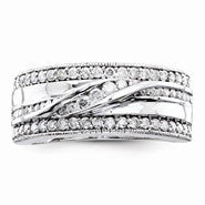 Sterling Silvadium Diamond Ring