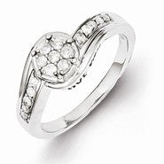 Sterling Silver Diamond Ring