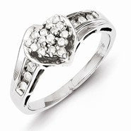 Sterling Silver Diamond Ring