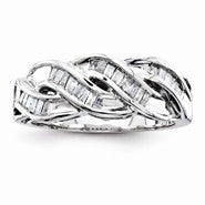 Sterling Silvadium Diamond Ring