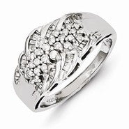 Sterling Silver Diamond Ring
