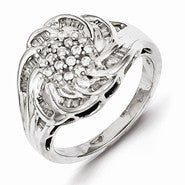 Sterling Silver Diamond Ring